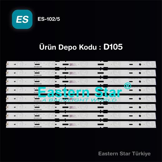 ES-102, ES-039/5, SAMSUNG 2013ARC40, ZCC606, Arcelik-40-Artemis, ZMC60600-AA, TV LED BAR -D105
